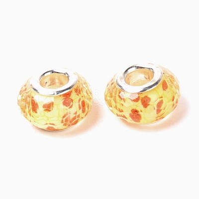 Resin European Beads RESI-WH0014-35-1
