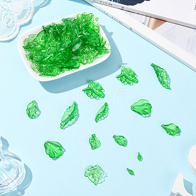 320Pcs 8 Styles Transparent Acrylic Pendants OACR-SC0002-47-1