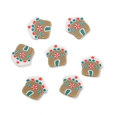Christmas Handmade Polymer Clay Cabochons PY-CBA2910-01D-1