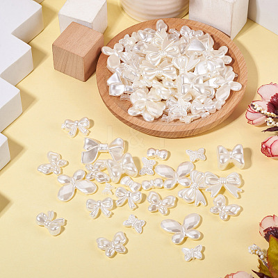 332Pcs 9 Styles ABS Plastic Imitation Pearl Beads KY-TA0001-50-1