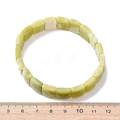 Natural Lemon Jade Faceted Beaded Stretch Bracelets for Women BJEW-K251-08B-1