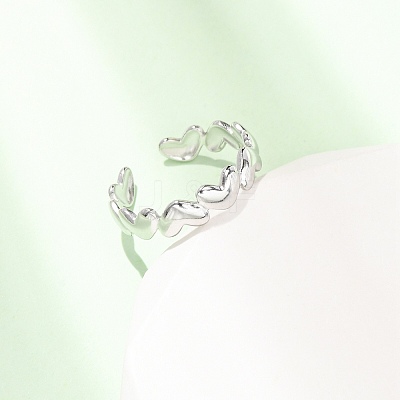 304 Stainless Steel Cuff Open Rings for Women SA-CBA4160-33P-1