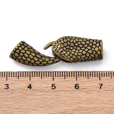 Brass Interlocking Clasps KK-D360-06AB-1