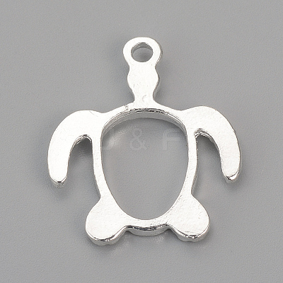 Alloy Open Back Bezel Pendants PALLOY-R098-62S-1