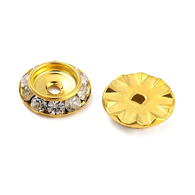 Brass Crystal Rhinestone Beads RB-F035-06C-G-1
