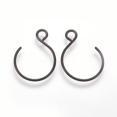 304 Stainless Steel Earring Hooks Ion Plating(IP) STAS-O119-10B-1