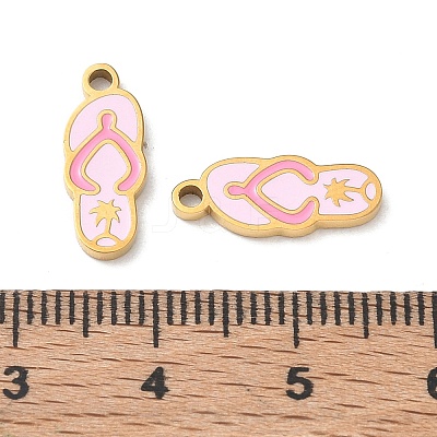 304 Stainless Steel Enamel Pendants SA-CBA7876-07G-1