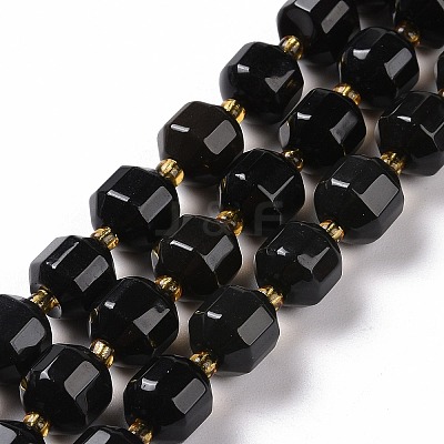 Natural Obsidian Beads Strands G-G990-F11-1