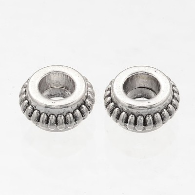 Donut Tibetan Silver Spacer Beads AB777-1