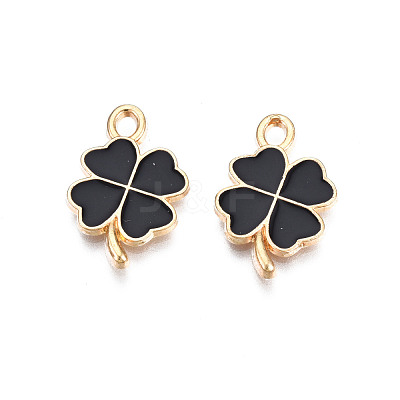Rack Plating Alloy Enamel Pendants ENAM-N055-088-05LG-1