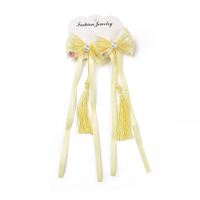 Bowknot Long Ribbon Alligator Hair Clip LS-PHAR-D013-03B-1