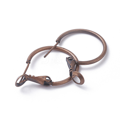 Brass Hoop Earrings KK-I665-26A-R-1