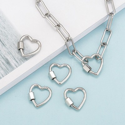 Brass Screw Carabiner Lock Charms KK-T047-04P-1