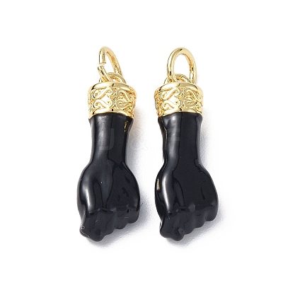 Eco-Friendly Rack Plating Brass Enamel Pendants KK-F845-36G-02-1