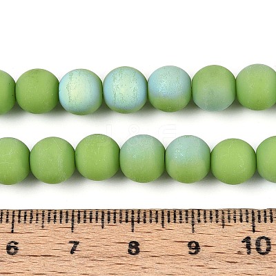 Frosted Opaque Glass Beads Strands LS-GLAA-T032-P8mm-MBB06-1