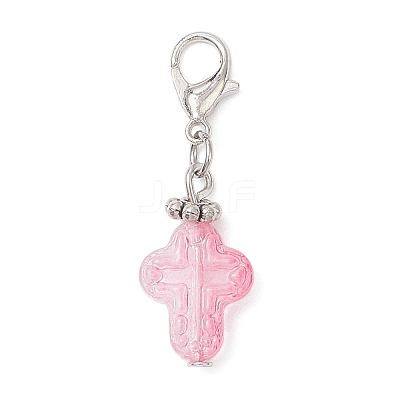 9Pcs Glass Pendant Decorations HJEW-JM03929-02-1