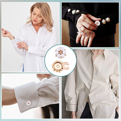 Alloy Rhinestone Cufflinks FIND-WH0111-881-1