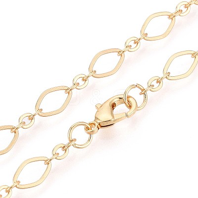 Brass Cable Chains Necklace Making MAK-S072-16B-G-1