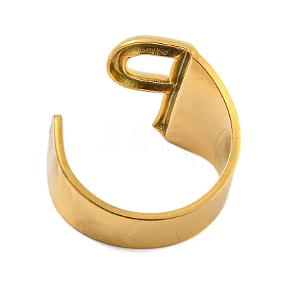 PVD Vacuum Plating 201 Stainless Steel Cuff Rings RJEW-Z032-01G-P-1