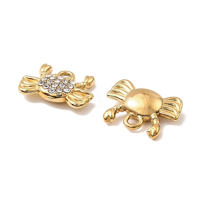 304 Stainless Steel with Crystal Rhinestone Charms STAS-G358-05G-02-1