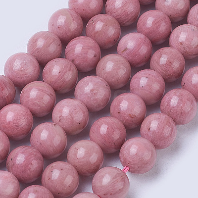 Natural Rhodonite Beads Strands G-F567-8mm-1
