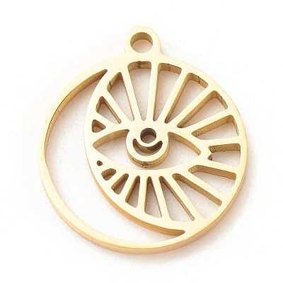 201 Stainless Steel Pendants STAS-G258-09G-1