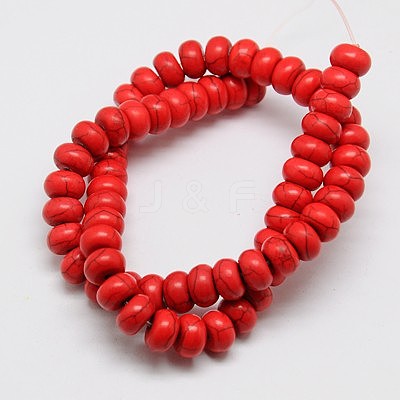 Synthetic Turquoise Beads Strands TURQ-G109-6x4mm-11-1