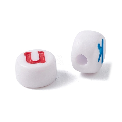 Opaque Acrylic Enamel Beads OACR-P037-01A-M-1