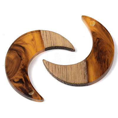 Resin & Walnut Wood Pendants RESI-S389-056B-A01-1