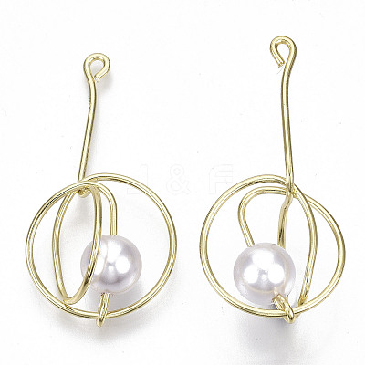 Rack Plating Alloy Wire Wrapped Pendants PALLOY-S132-149LG-RS-1