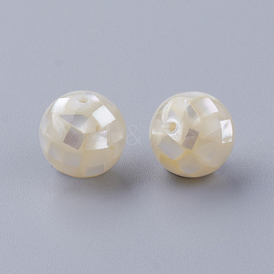Natural White Shell Beads X-SSHEL-Q298-10mm-08-1