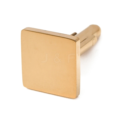 Square 201 Stainless Steel Swank Cuff Links SA-CBAE2BD-01G-A-1