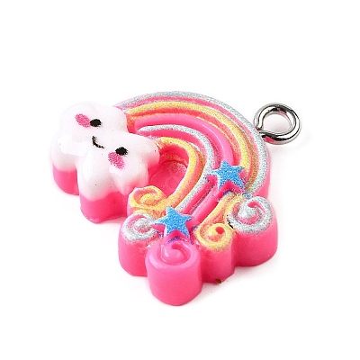 Resin Pendants FIND-U031-08P-1