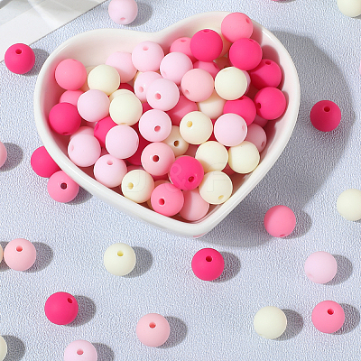 Rubberized Style Imitated Silicone Acrylic Beads MACR-PA0001-06C-01-1