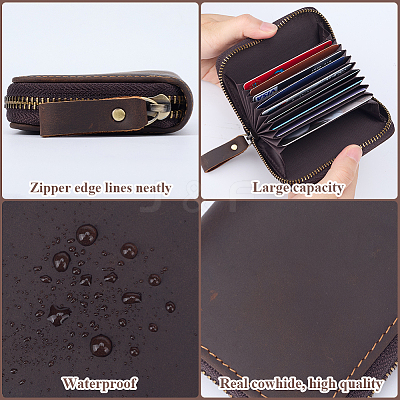 Rectangle Leather Credit Card Wallets for Women Men AJEW-WH20001-31B-1
