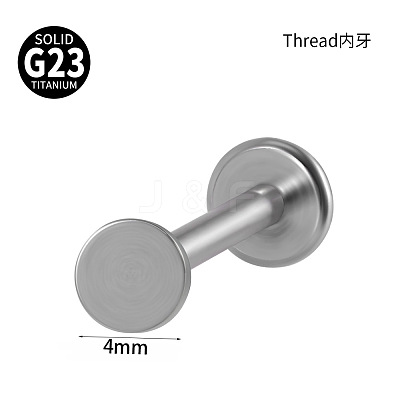 G23 Titanium 17 Gauge Internally Threaded Labrets WGEEA58-03-1