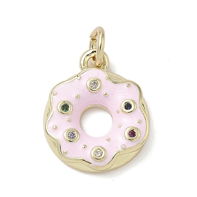 Brass Micro Pave Cubic Zirconia Pendants KK-K368-16G-01-1