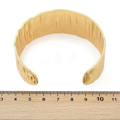 304 Stainless Steel Cuff Bangles for Women BJEW-Z097-11G-1