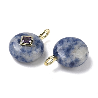 Natural Blue Spot Jasper Pendants G-I391-01G-06-1