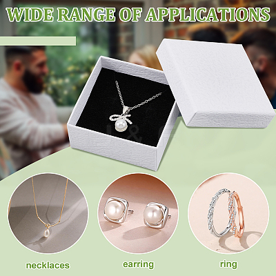 Square Kraft Paper Necklace Earring Storage Gift Boxes CON-WH0095-88B-1