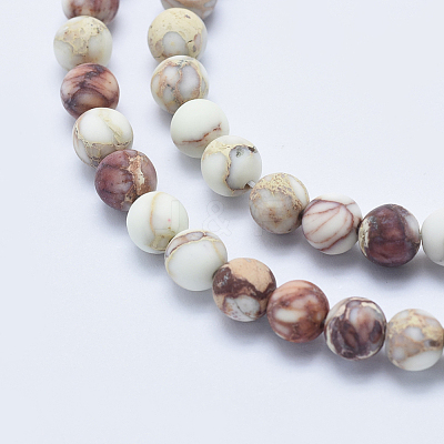 Natural Imperial Jasper Beads Strands G-A175C-6mm-01-1