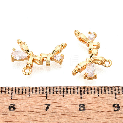 Brass Micro Pave Clear Cubic Zirconia Chandelier Components Links KK-N263-44G-1