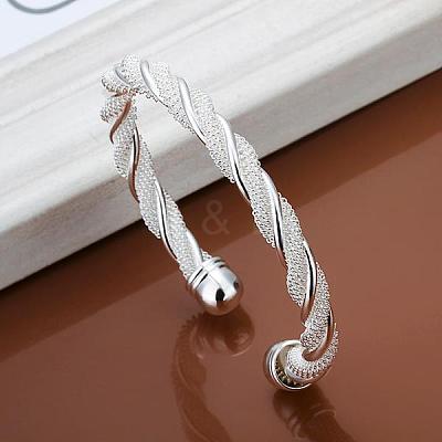 Trendy Brass Cuff Bangles For Women BJEW-BB12229-1