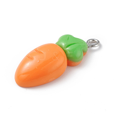 Opaque Resin Pendants X-RESI-D064-02P-13-1