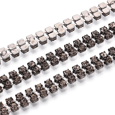 Iron Rhinestone Cup Chains CH-N005-04C-B-1
