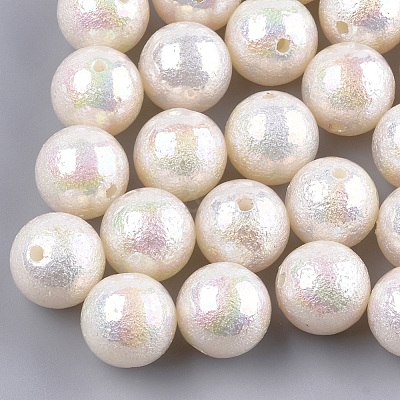 Acrylic Imitation Pearl Beads X-OACR-S024-15-14mm-1