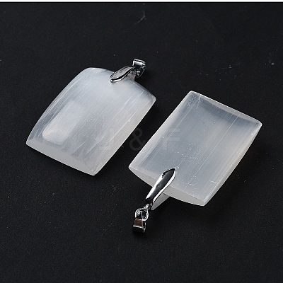 Natural Selenite Big Pendants G-M091-01E-1