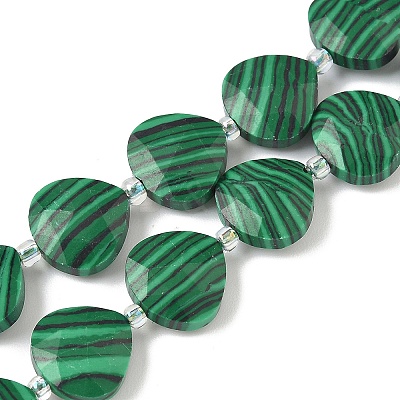 Synthetic Malachite Beads Strands G-D316-A11-1