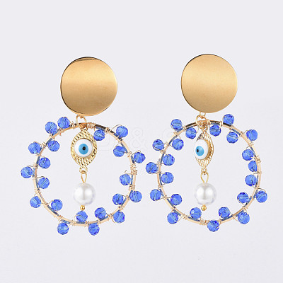 Dangle Stud Earrings EJEW-JE03683-01-1
