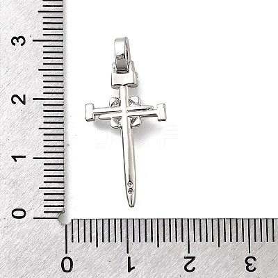 Brass Micro Pave Cubic Zirconia Pendants KK-P336-29P-1